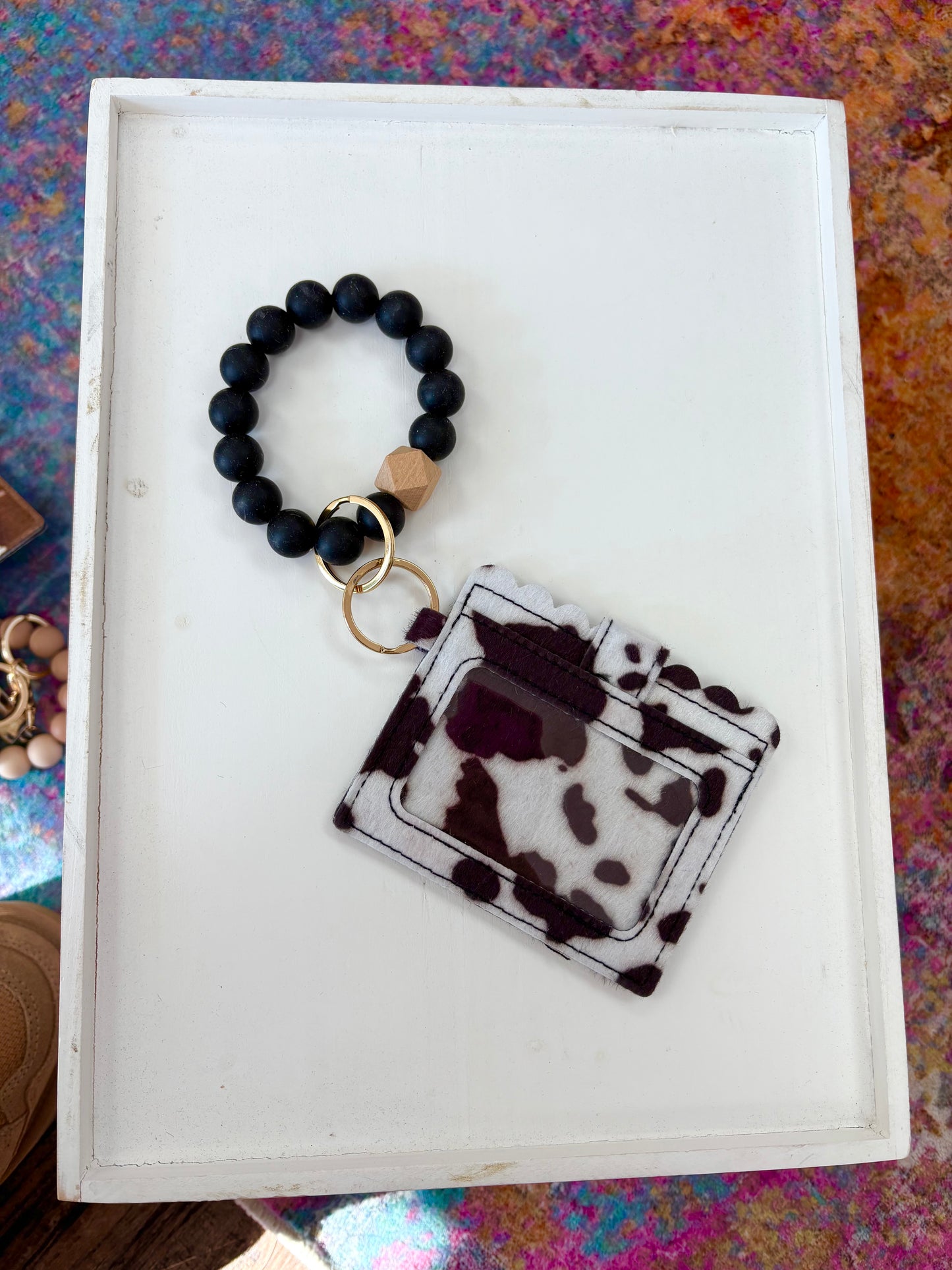 KK Black Cow Wristlet Wallet
