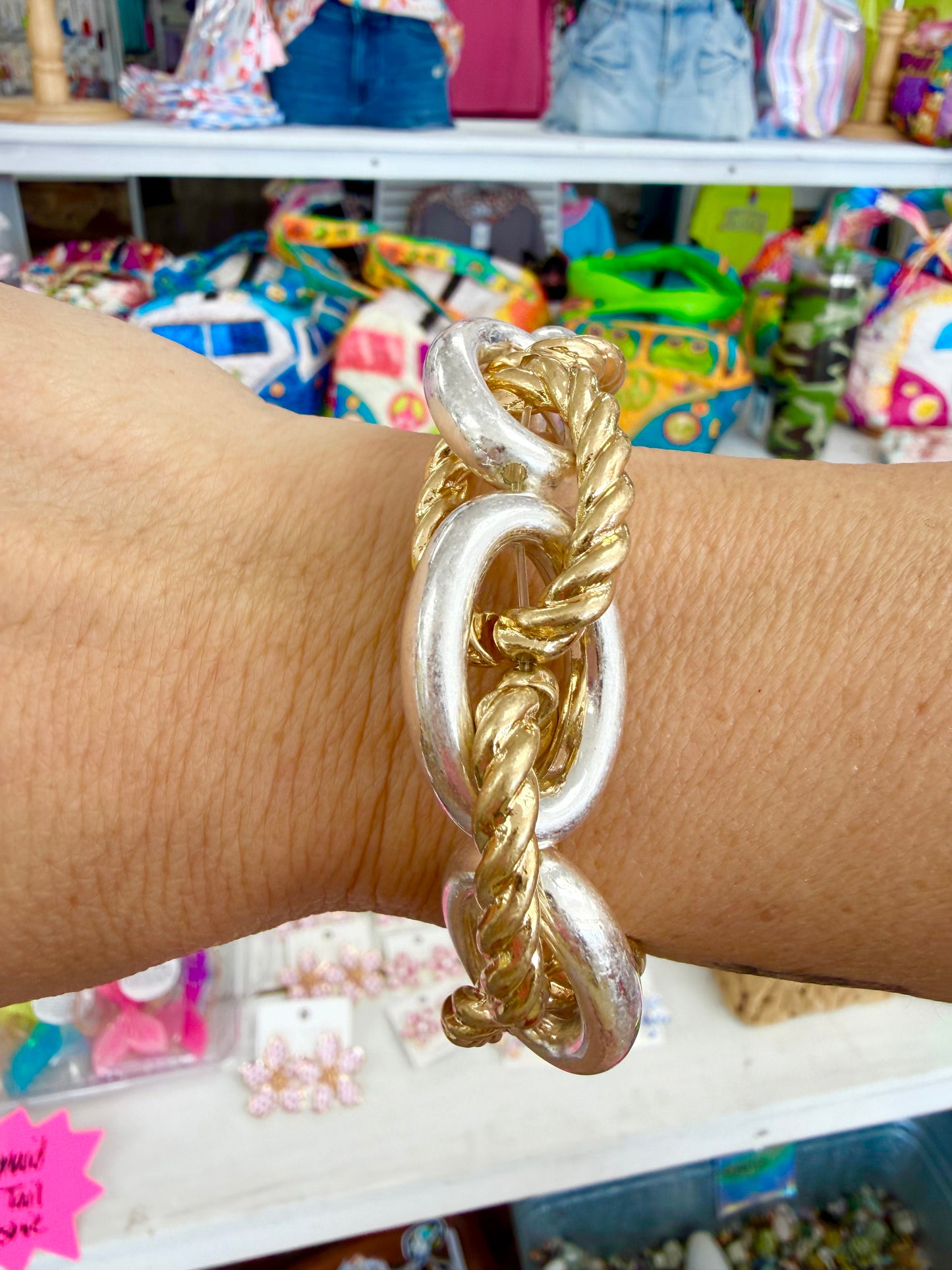 Gold & Silver Chain Bracelet