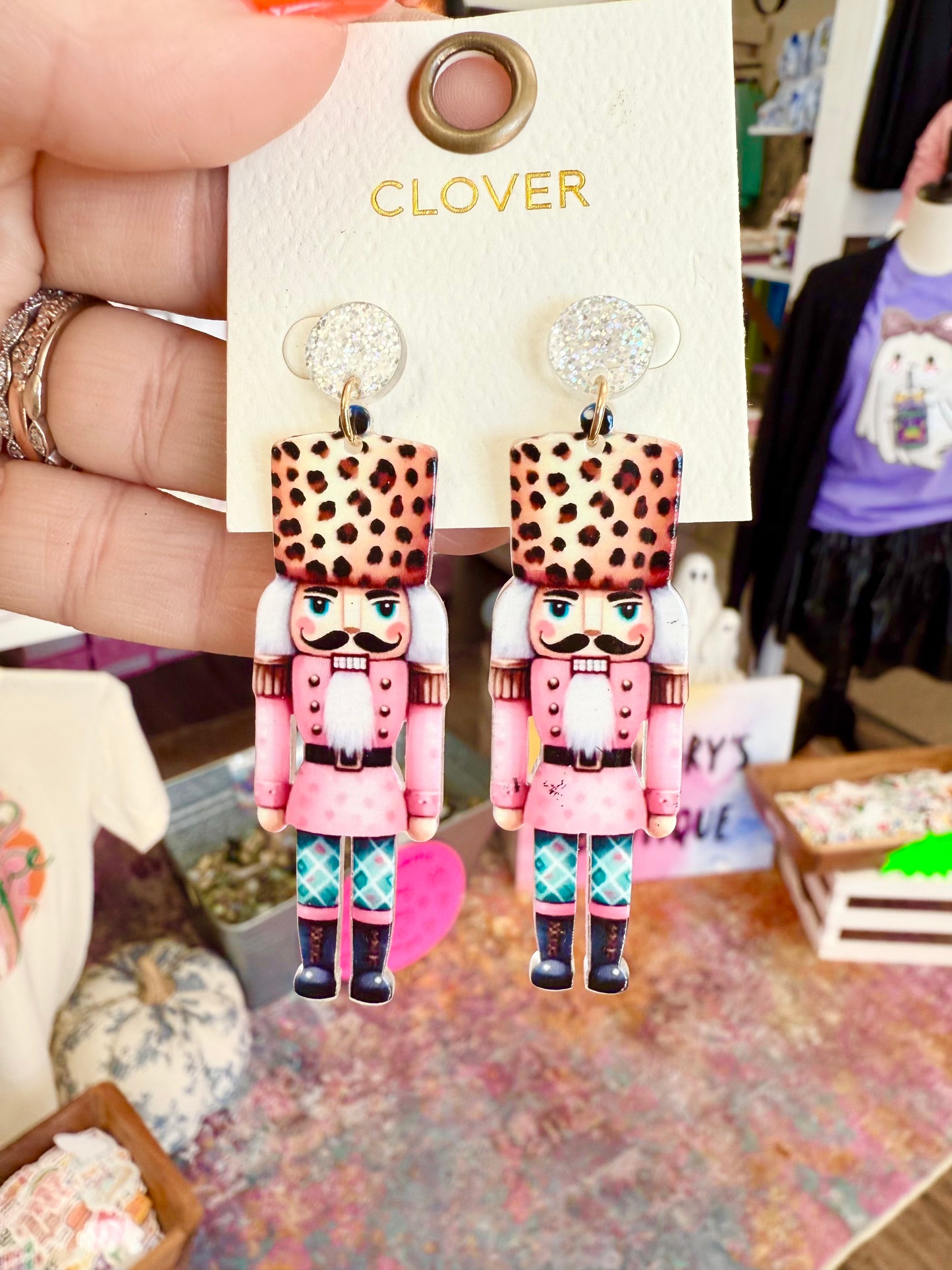 Leopard Nutcracker Earrings
