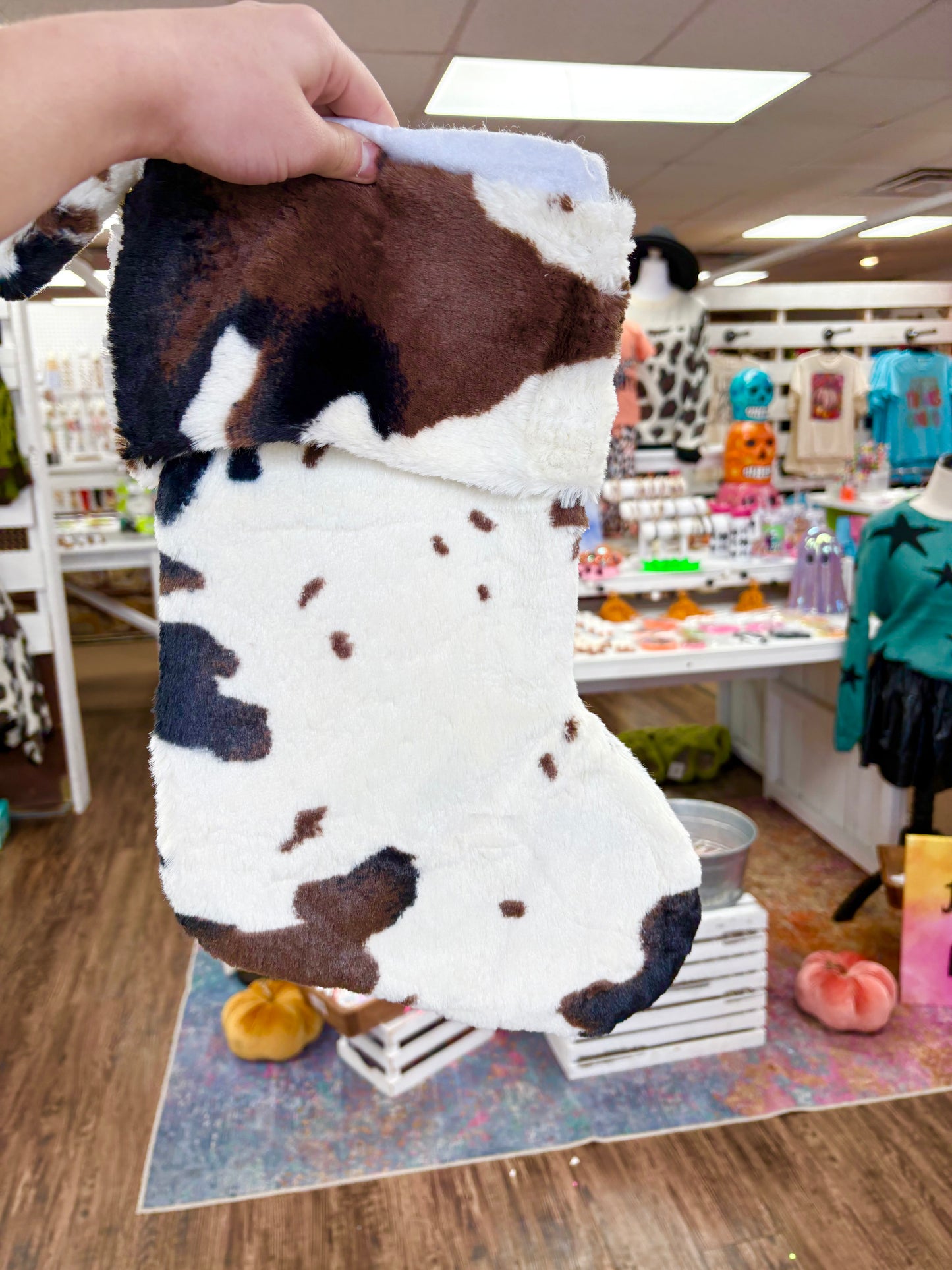 Cow Print Stocking