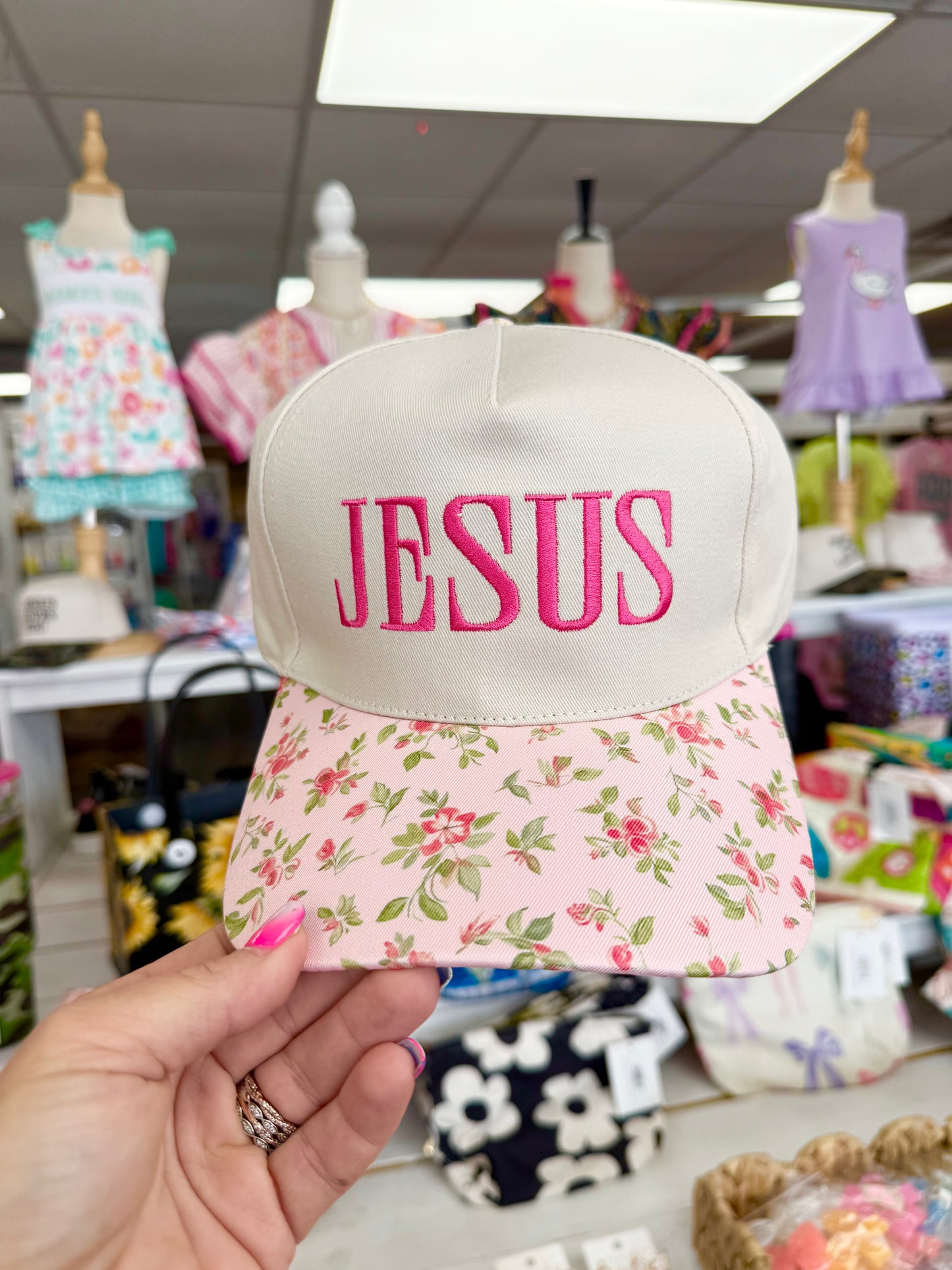 Women’s JESUS Floral Hat