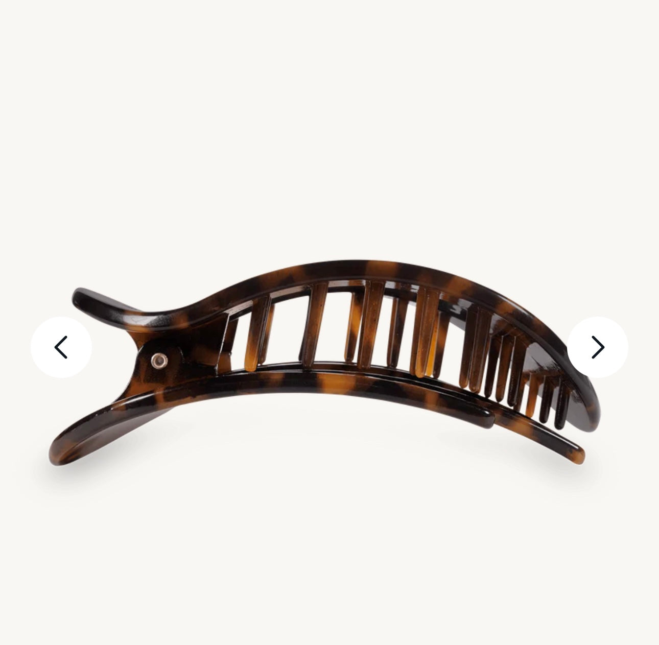 KK Tortoise Large Flat Round Hair Clip