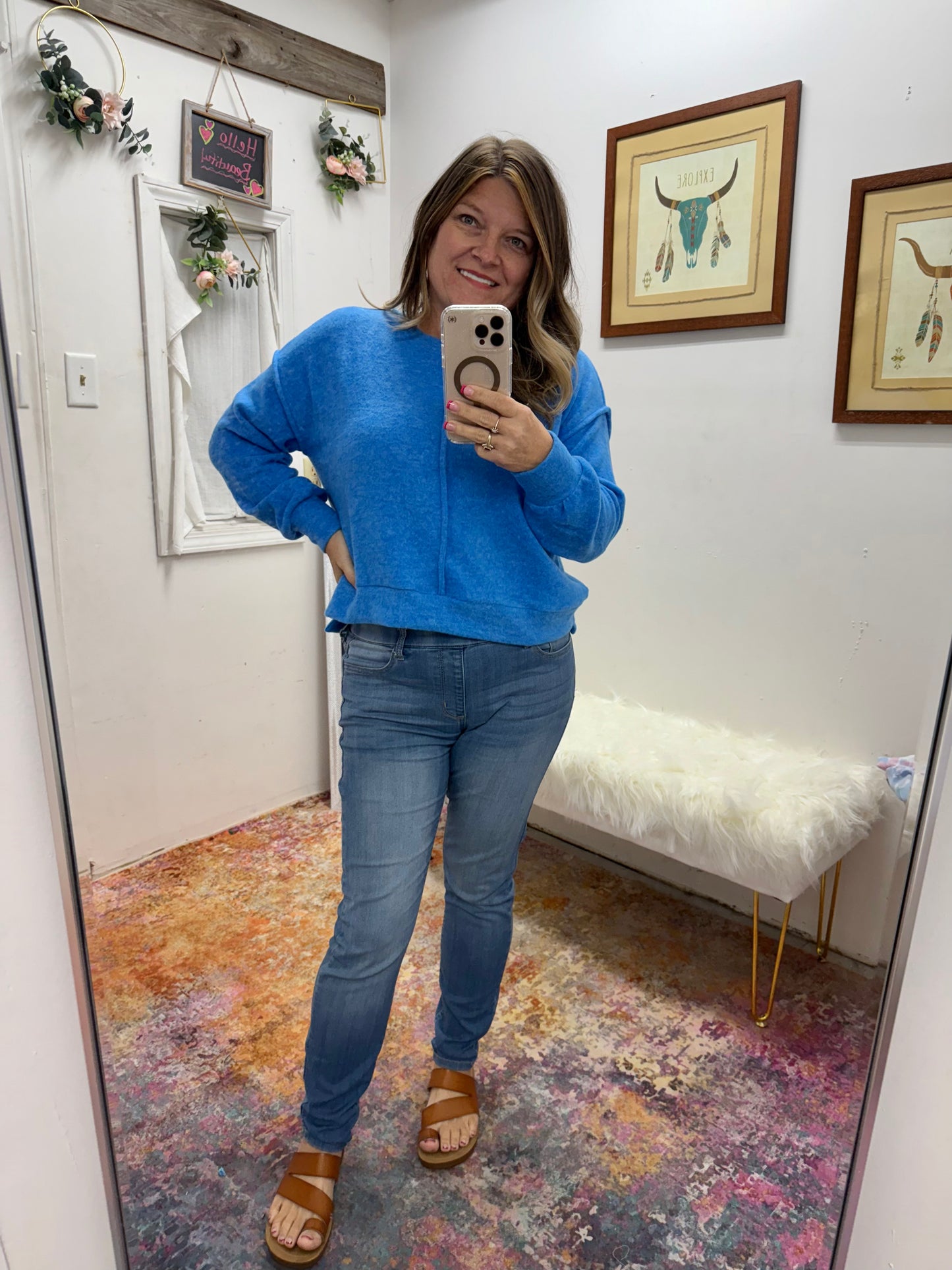 Zenana Melange Hi Lo Sweater