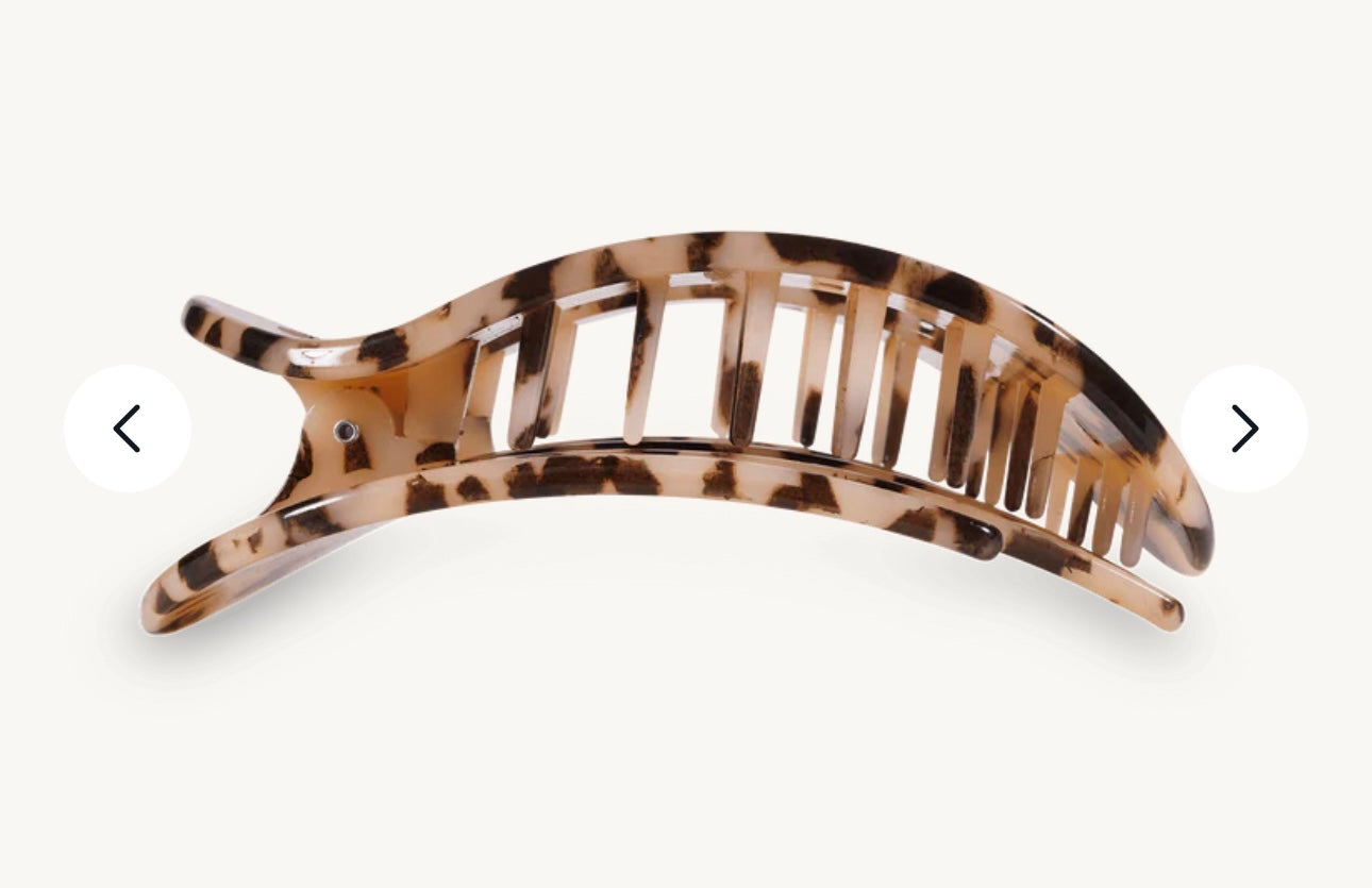 Blonde Tortoise Large Flat Round Hair Clip