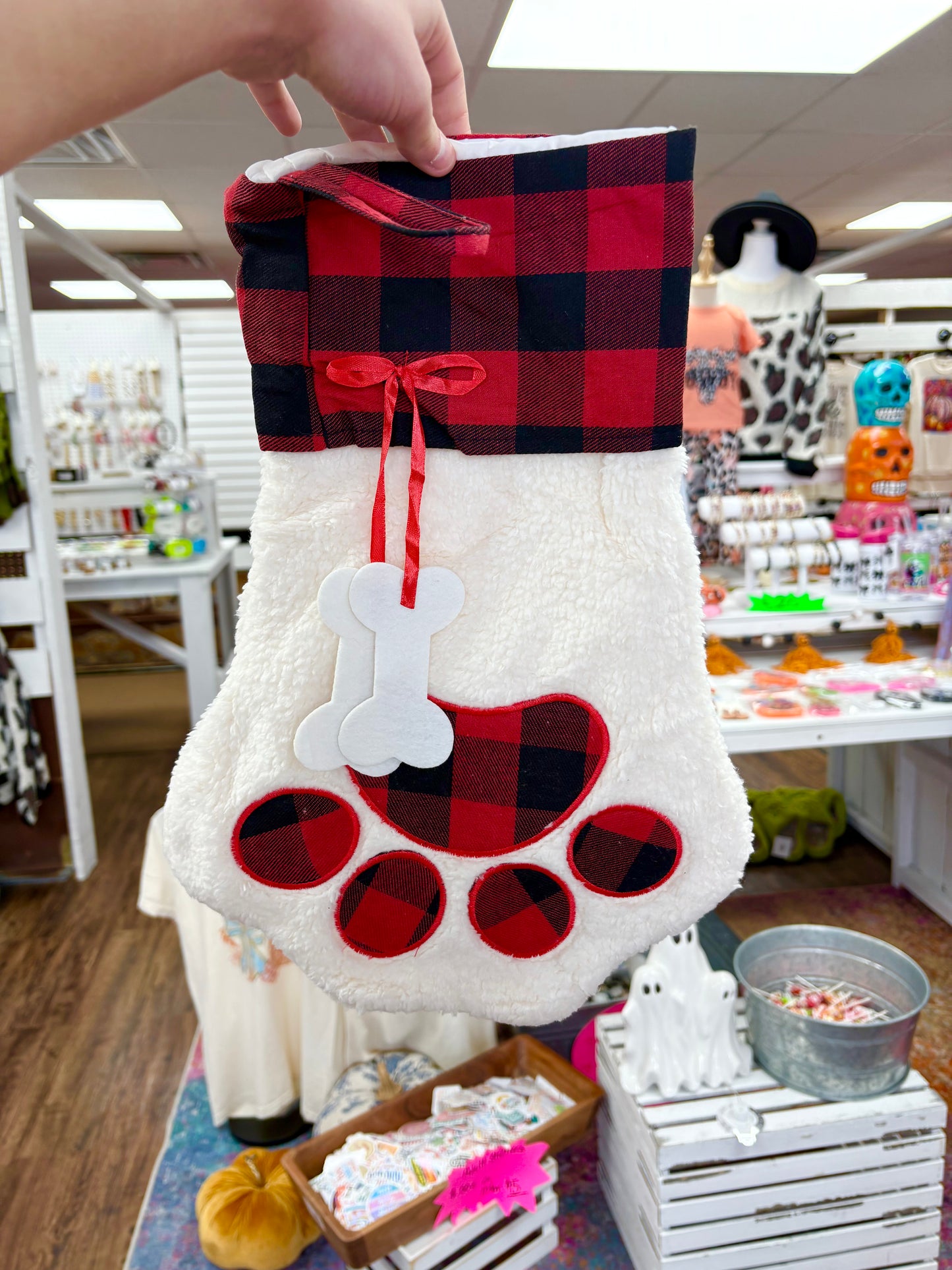 Red Buffalo Dog Stocking