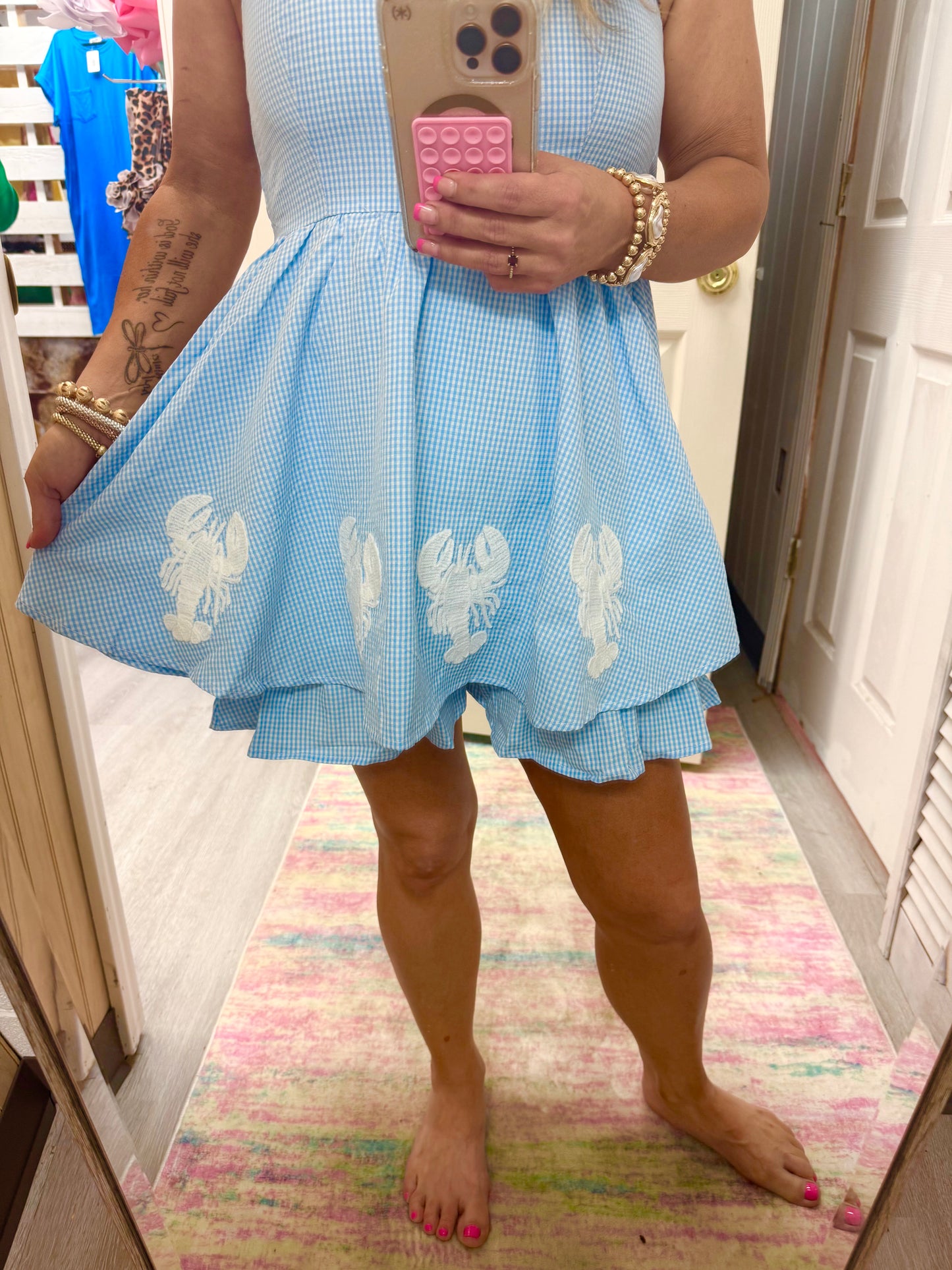 Women’s Peach Love Crawfish Romper