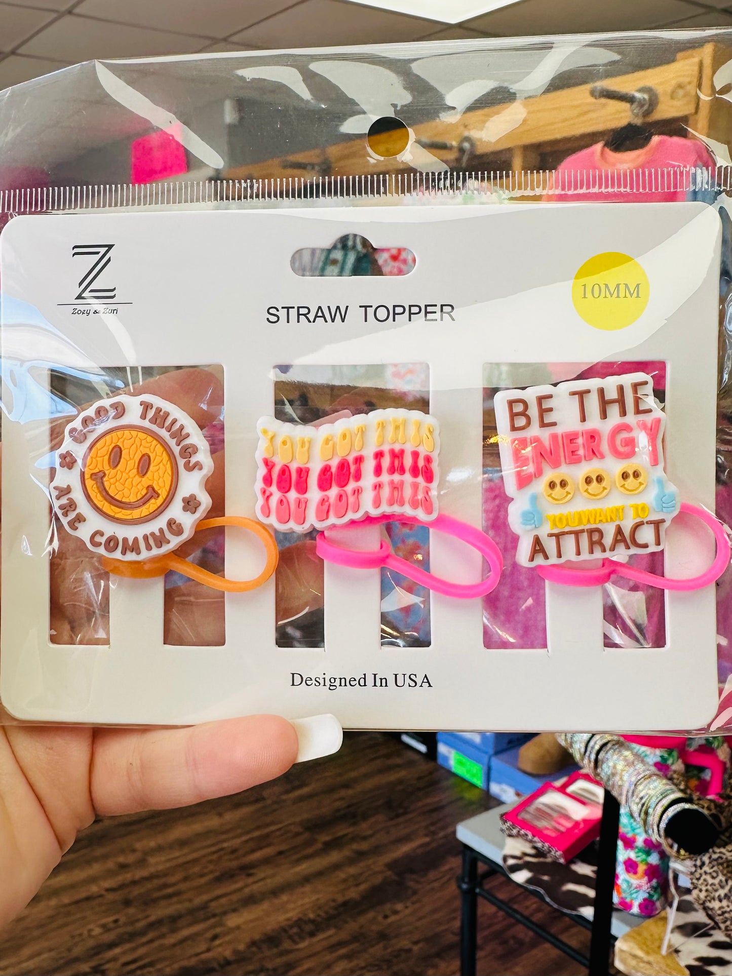 KK Inspiration Quotes Straw Toppers 3 Pack
