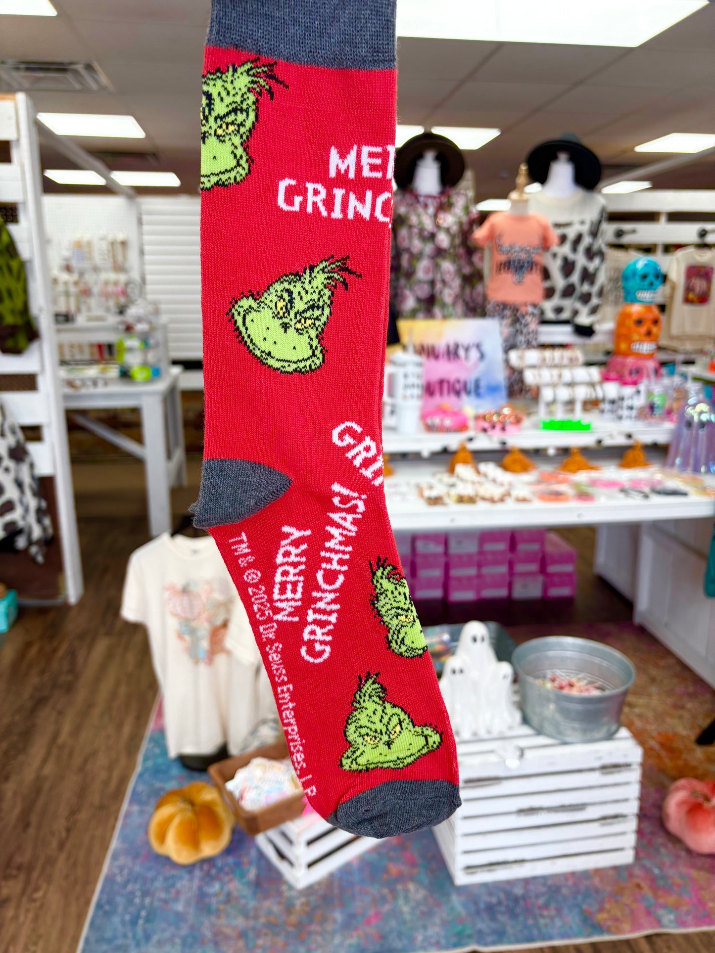 Merry Gr*nchmas Gr*nch Socks