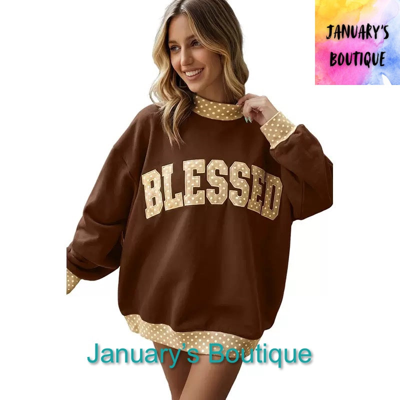 Women’s BLESSED Mock Necked Top