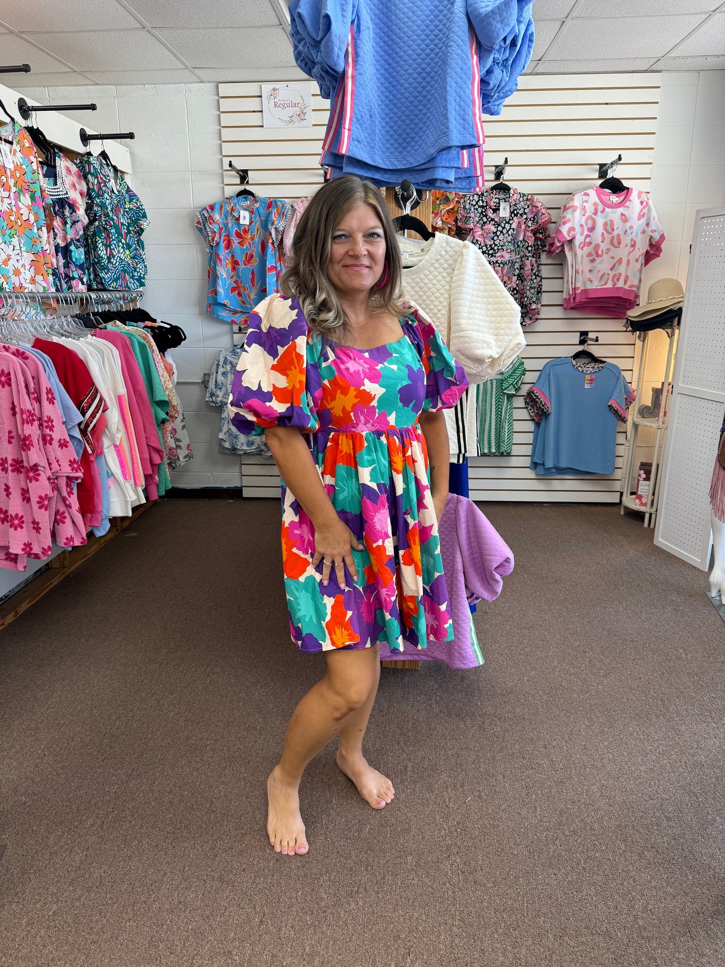 SC Women’s Peach Love Floral Dress