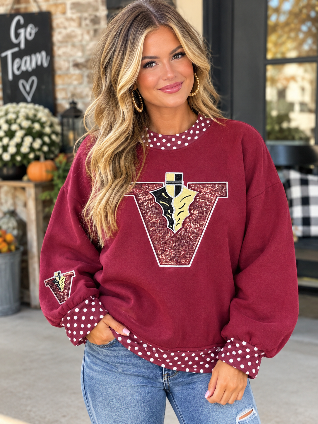 Women’s Mock Neck Sequin Vidalia Top