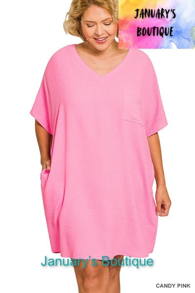Women’s Plus Candy Pink Airflow Dress