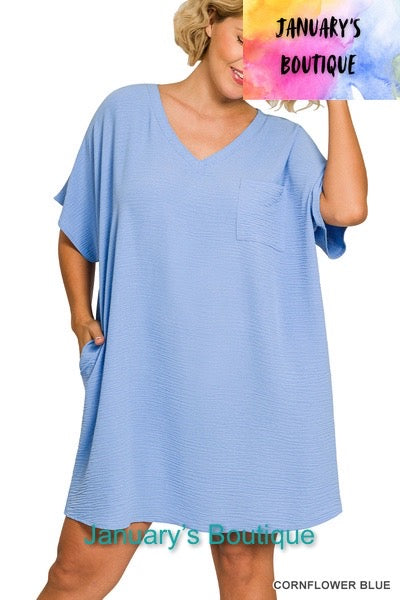 Women’s Plus Cornflower Blue Airflow Dress