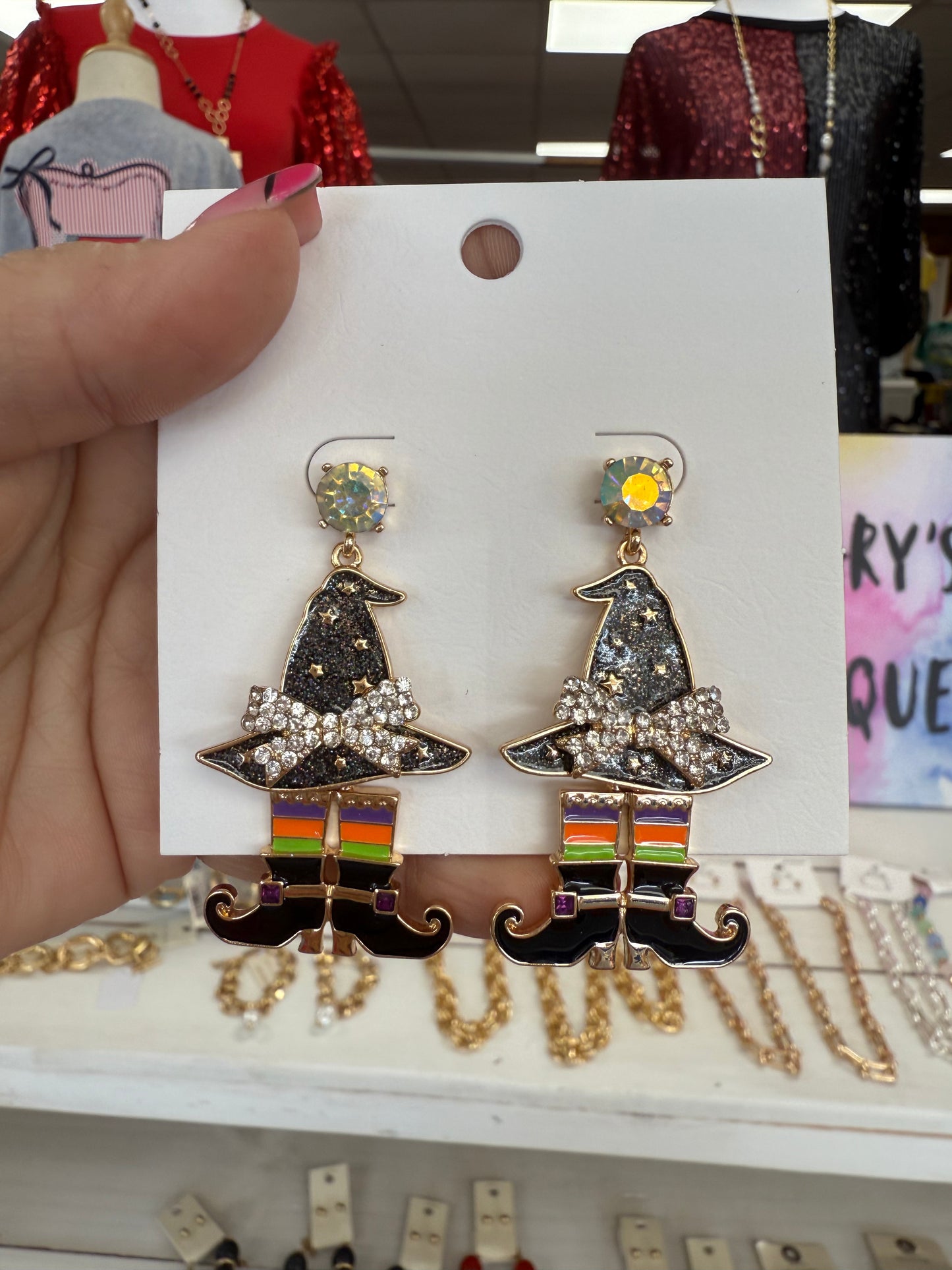 Metal Witch Earrings