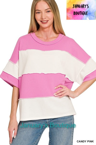 Women’s Plus Pink Striped Top