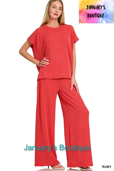 Women’s Ruby Ribbed Pant Set