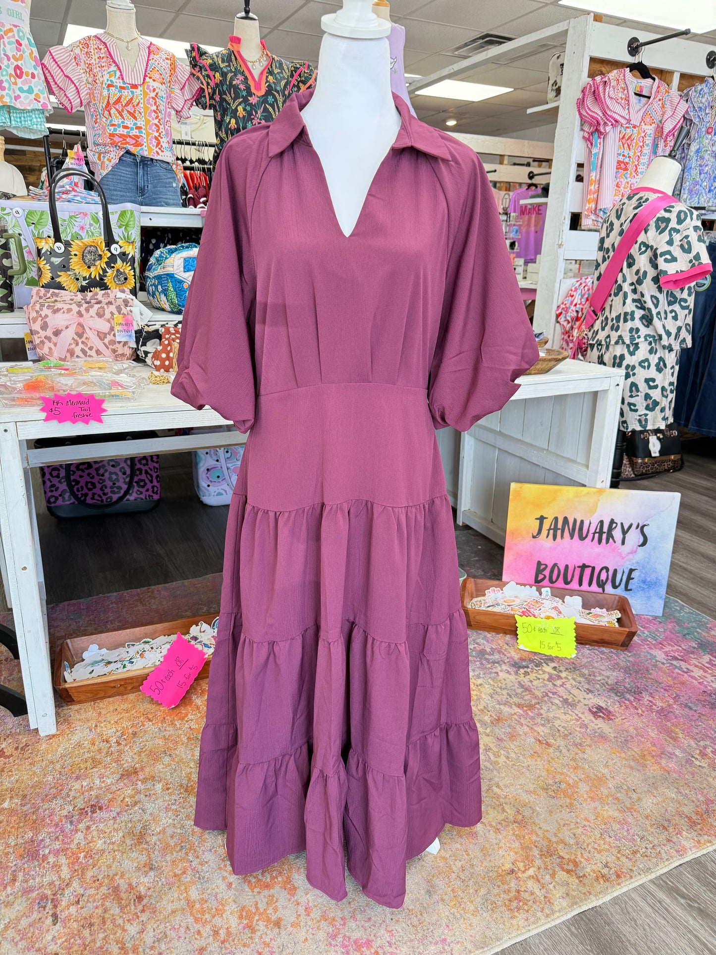 Women’s Plum Collared Dress