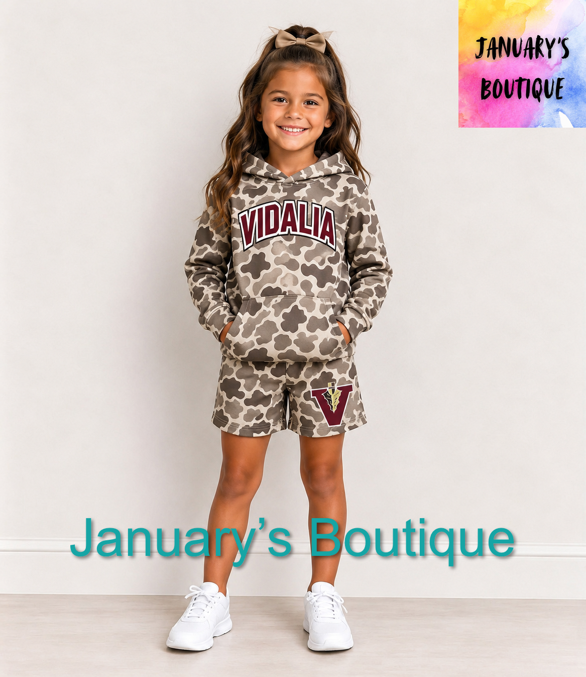 PREORDER! Girl’s Vidalia Camo Shorts Set