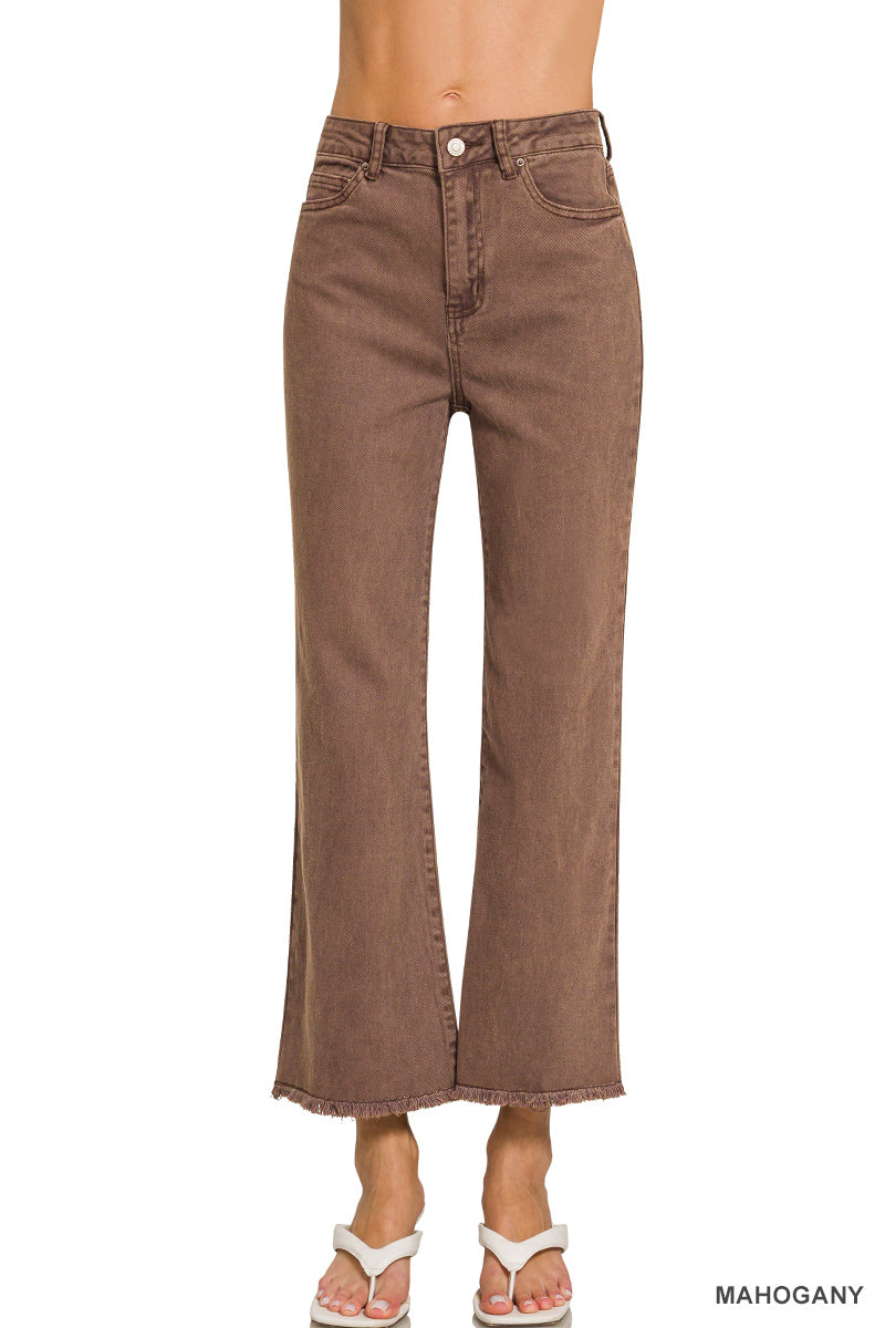 Women’s Mahogany Frayed Bootcut Pants