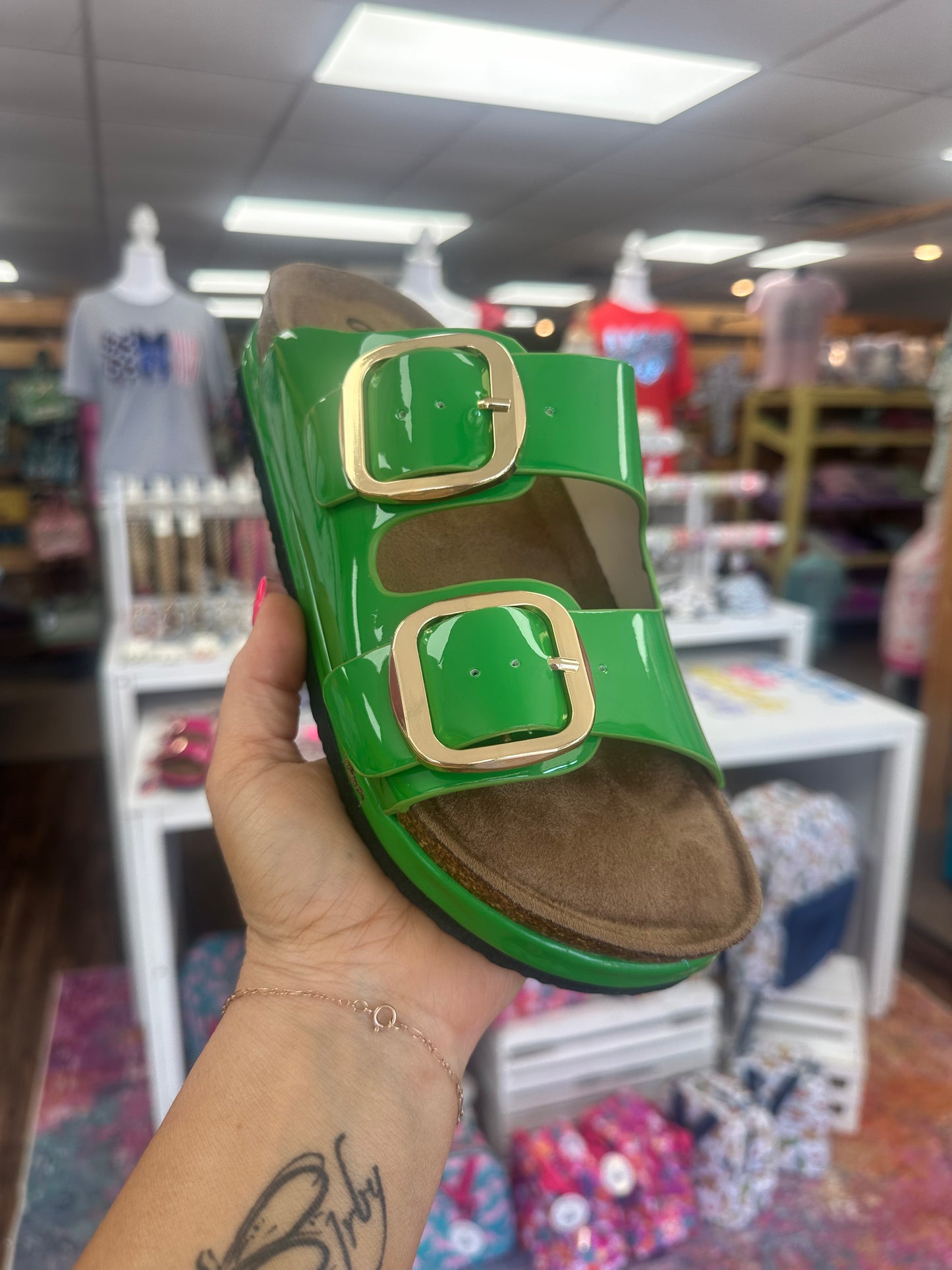 Women’s Outwoods Green Slides