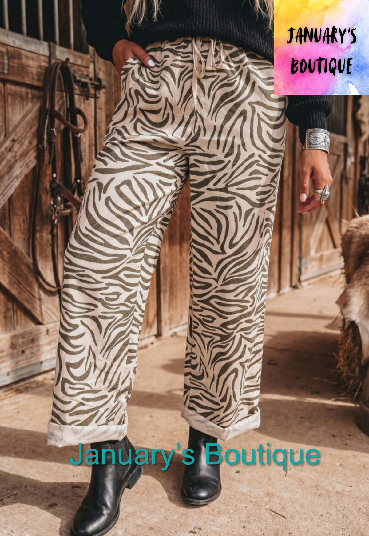 Women’s Zebra Print Pants