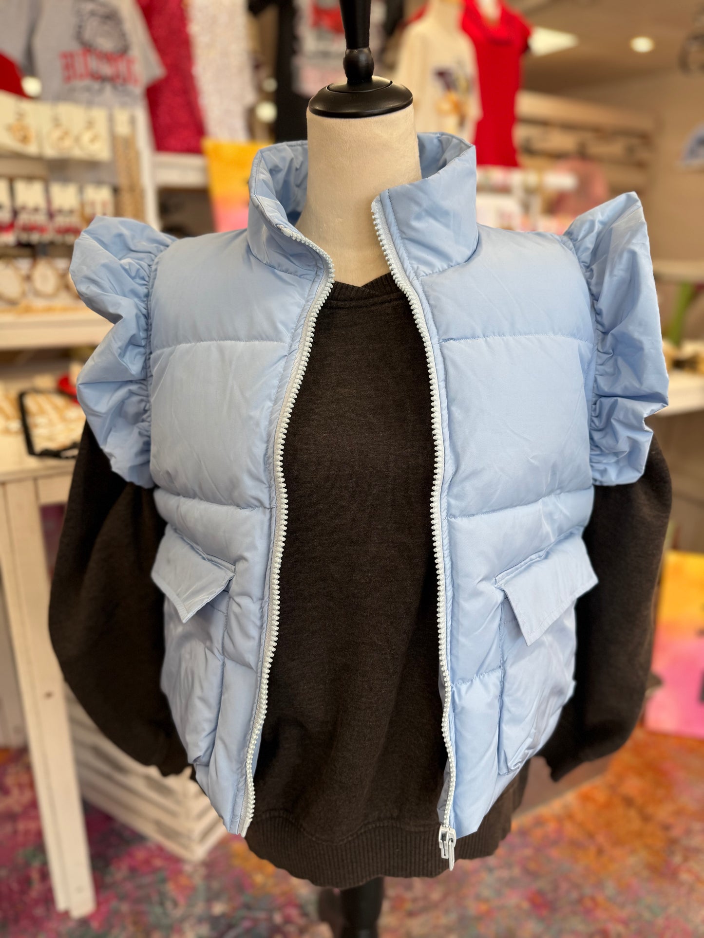 SC Women’s Light Blue Pocket Quilt Vest