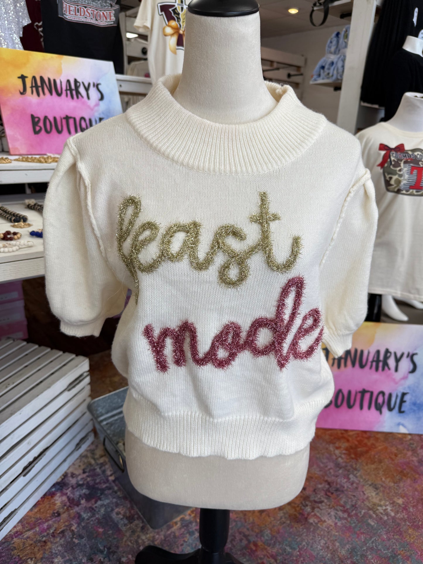 SC Women’s Feast Mode Tinsel Sweater