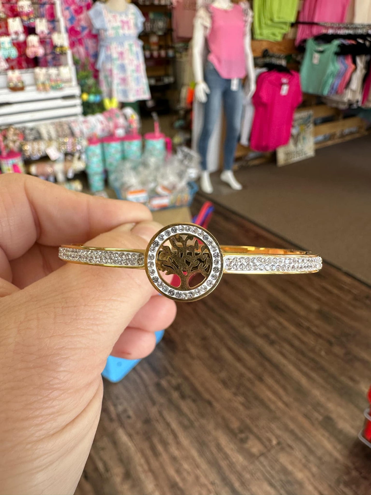 Gold Tree Of Life Bangle