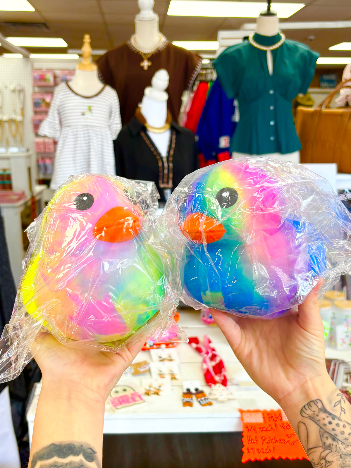 KK Jumbo Multicolor Duck Squishy