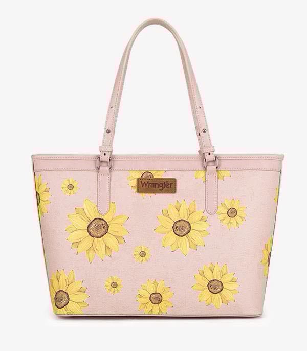 Wrangler Pink Sunflower Print Tote Bag