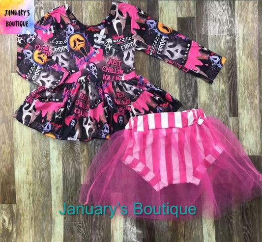 Girl’s Ghost Face Halloween Set
