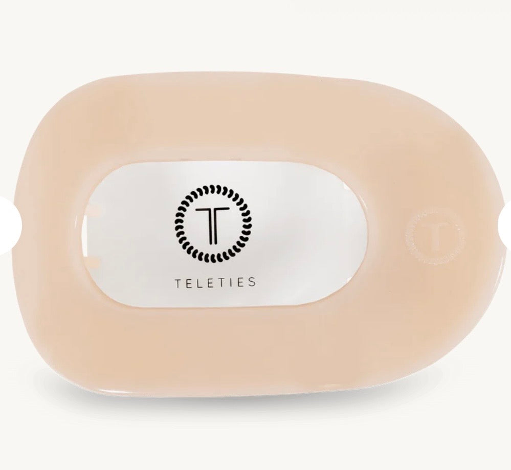 KK Almond Beige Large Flat Round Hair Clip