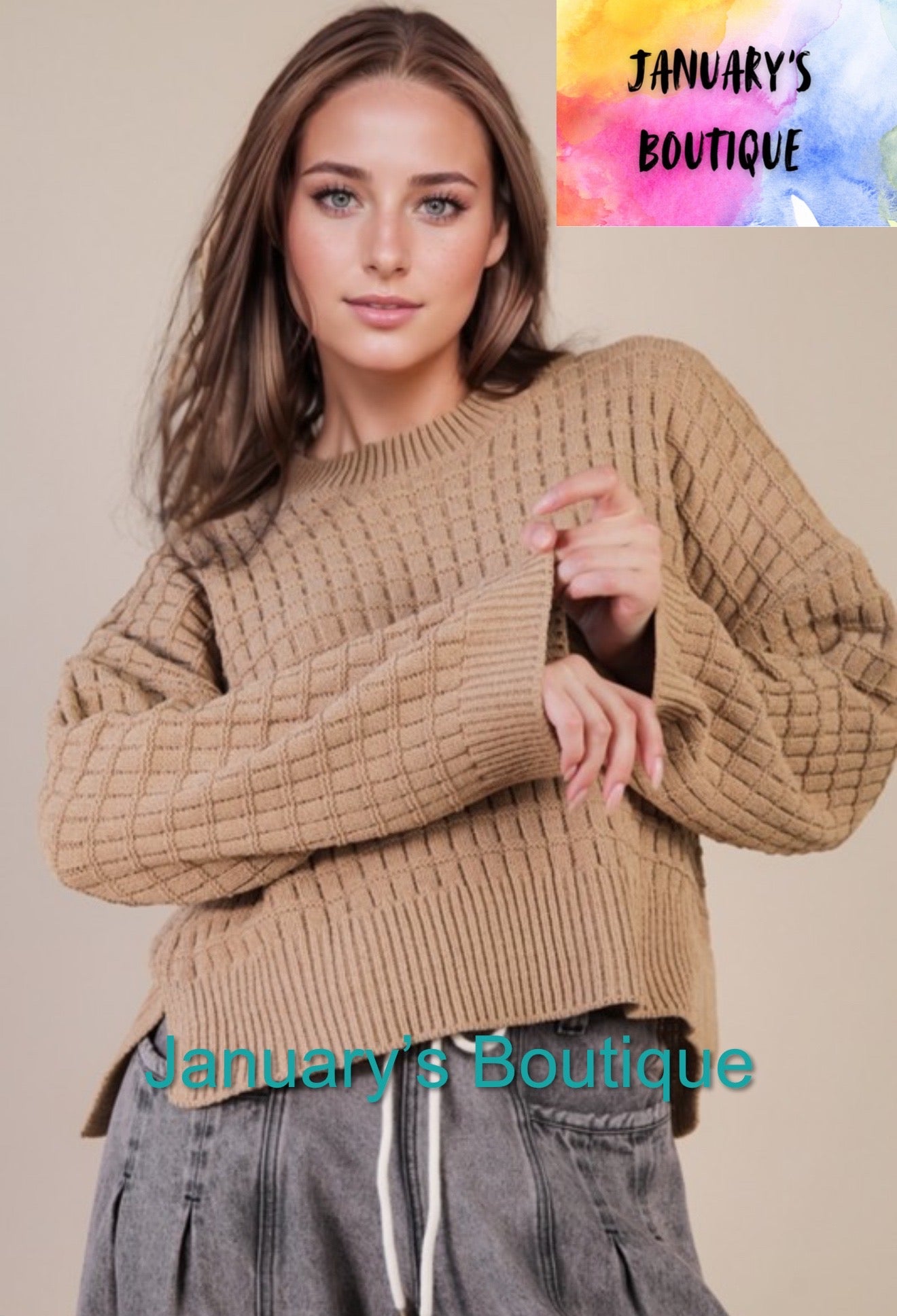 Women’s Camel Sweater