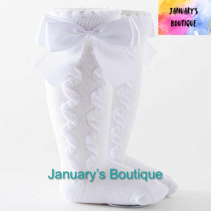 Girl’s Bow Knee High Socks