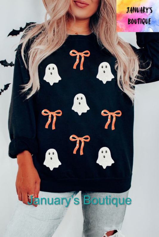 Women’s Sequin Bow & Ghost Top