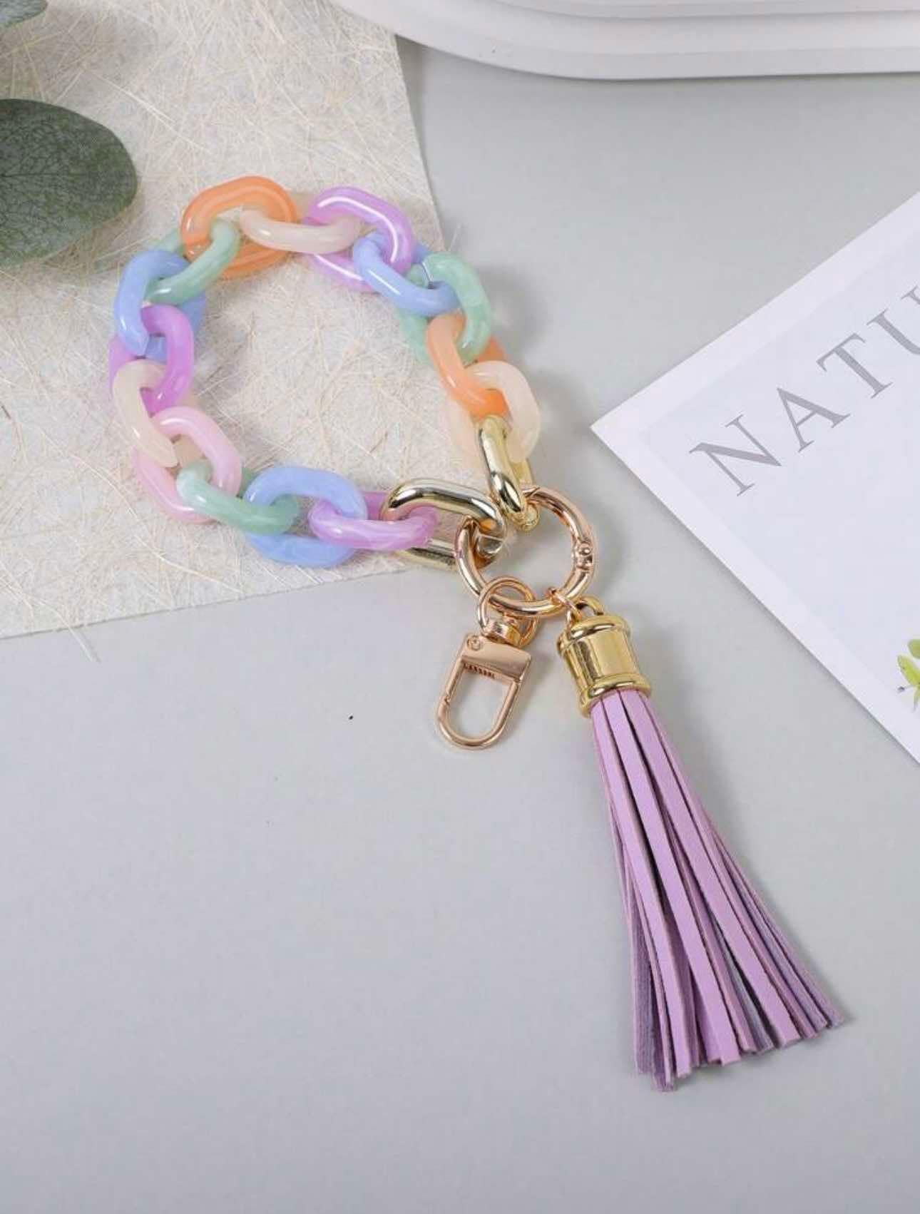 KK Chunky Chain Tassel Wristlet