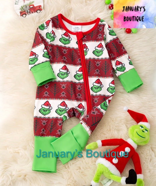 Boy’s Grin*h Romper