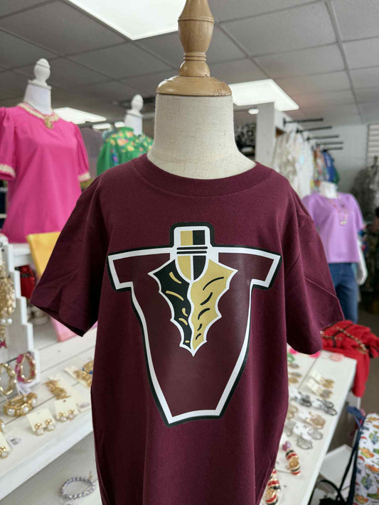 Youth Vidalia Indians Logo Bella Canvas T-shirt