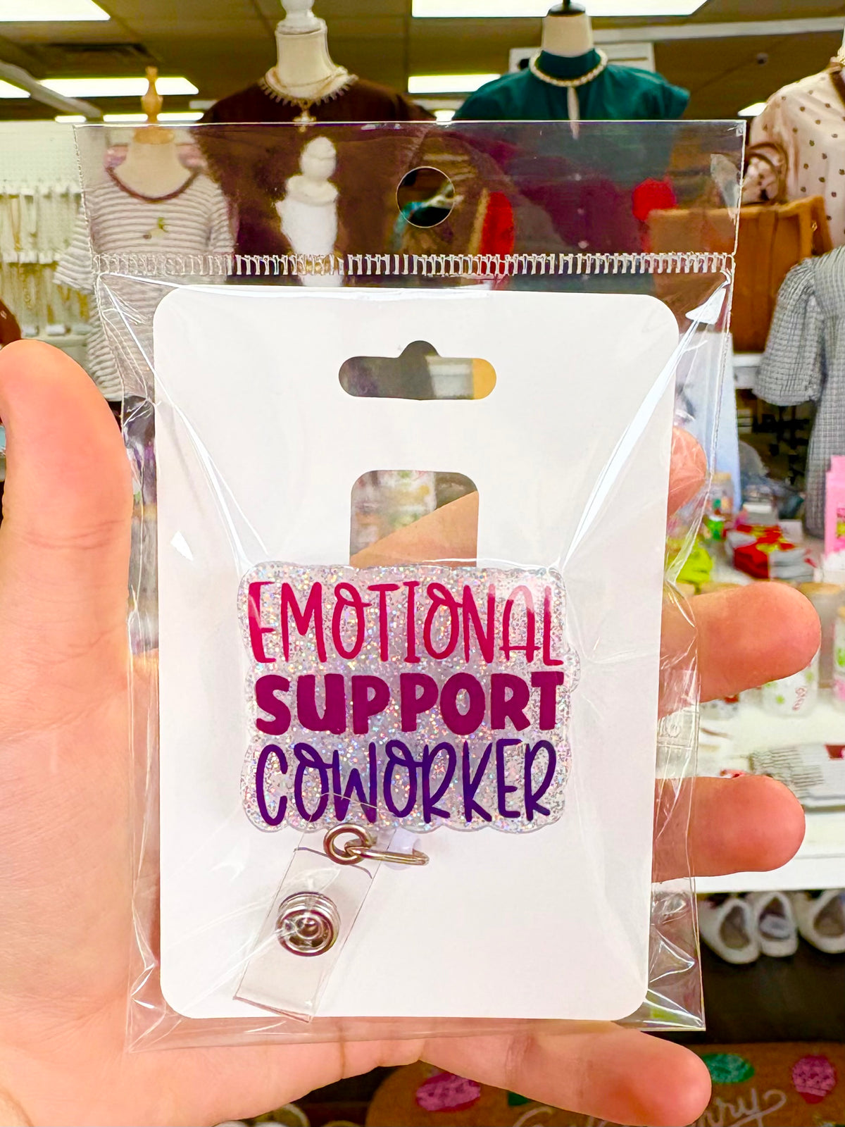 KK Emotional Support Coworker Badge Reel
