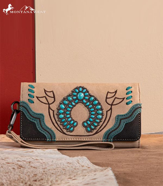 Beige Squash Blossom Wallet