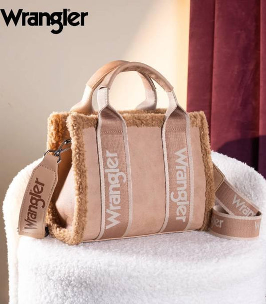 Wrangler Sherpa Khaki Small Tote