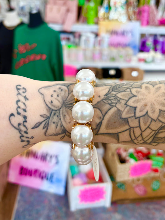 KK Pearl & Gold Bracelets