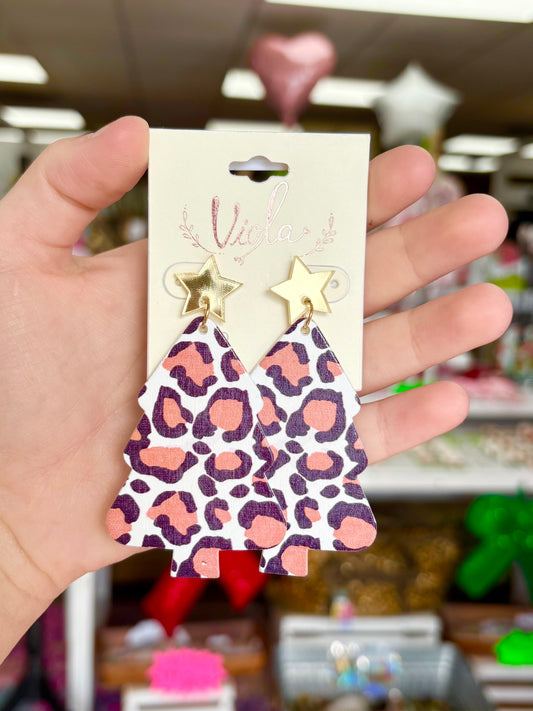 Leopard Tree W/ Star Earrings