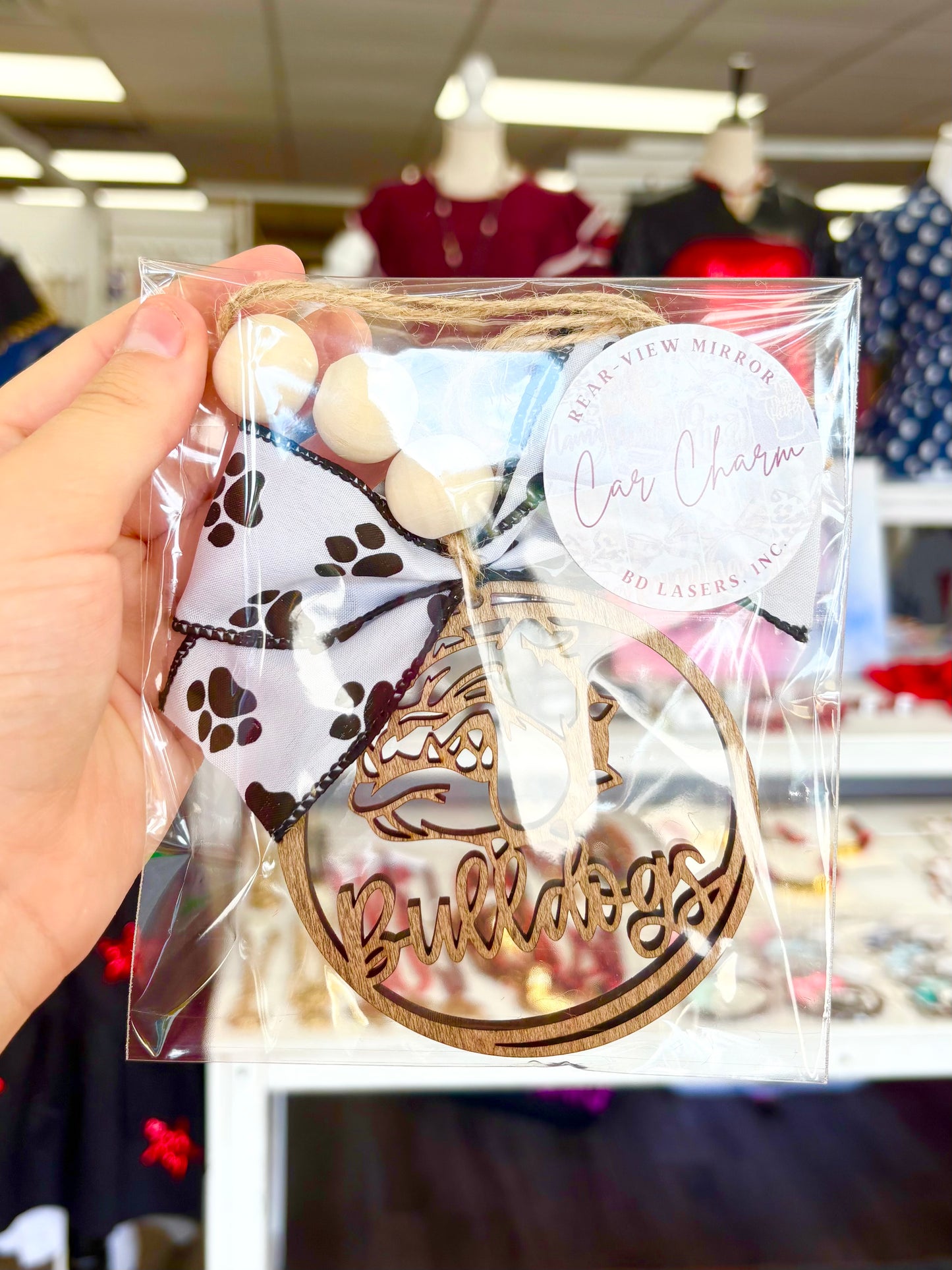 KK Paw Print Bulldogs Car Charm