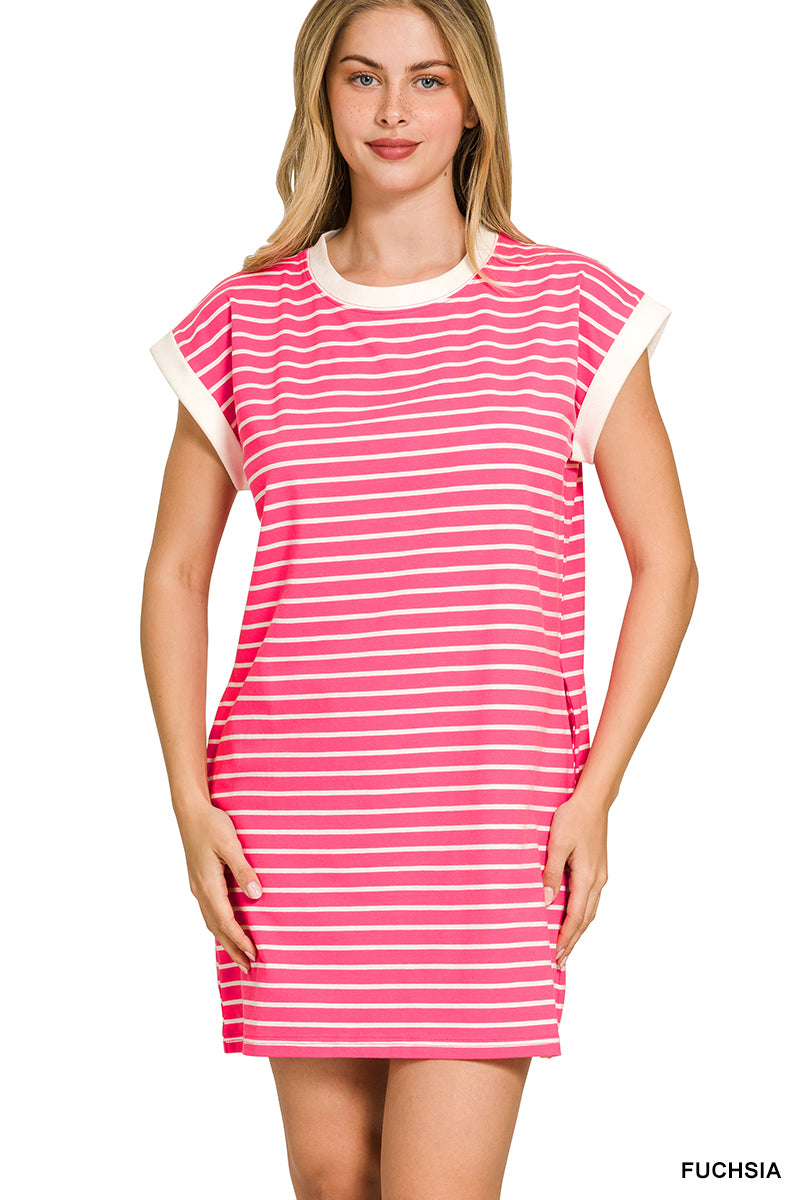 Women’s Fuchsia Striped Dress