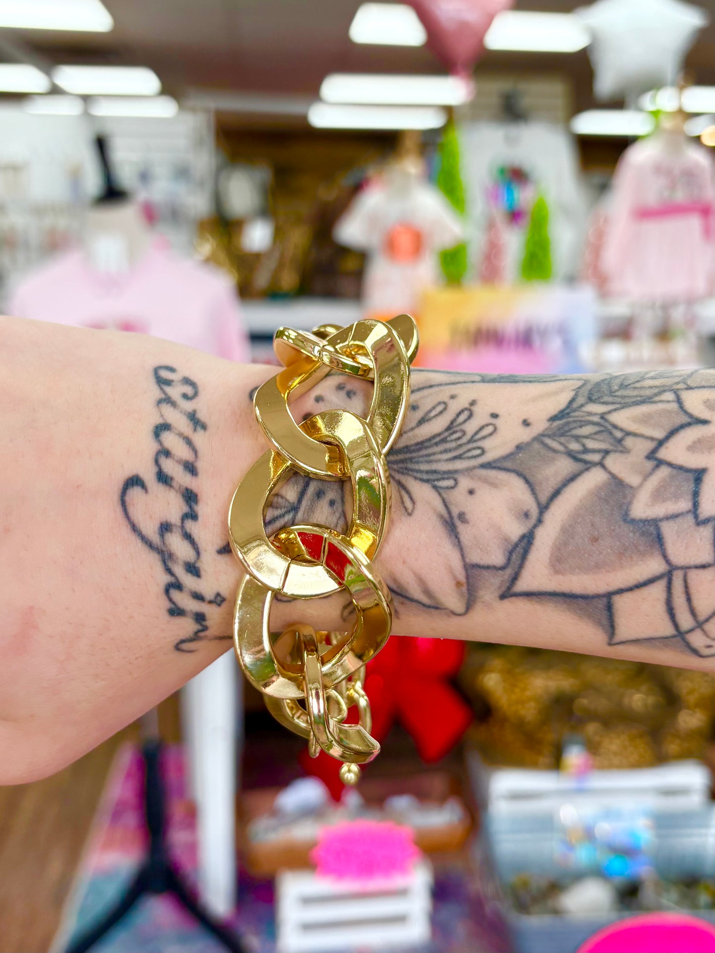 Chunky Shiny Gold Chain Bracelet