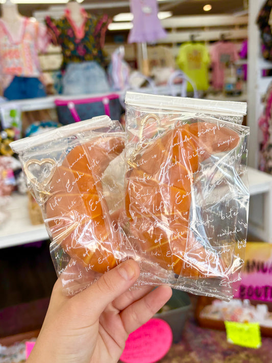 KK Croissant Squishy Keychain
