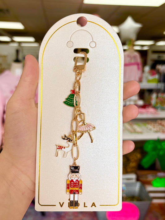 Red Nutcracker Christmas Purse Charm
