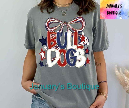 Toombs Bulldogs Bow T-shirt