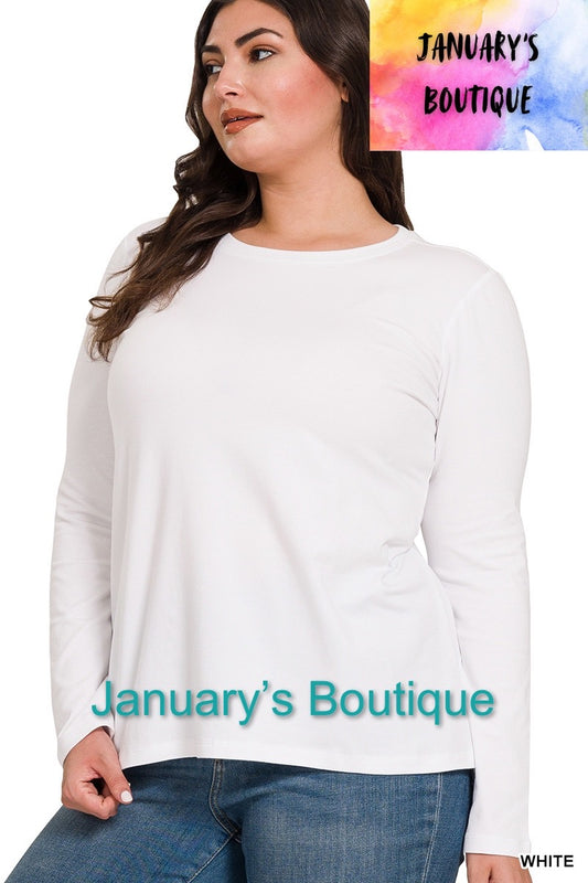 Women’s Plus White Cotton T-shirt